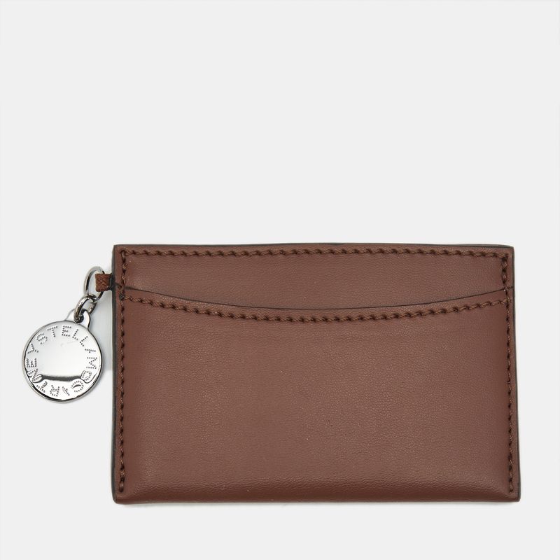 Stella Mccartney Brown Faux Leather Card Holder